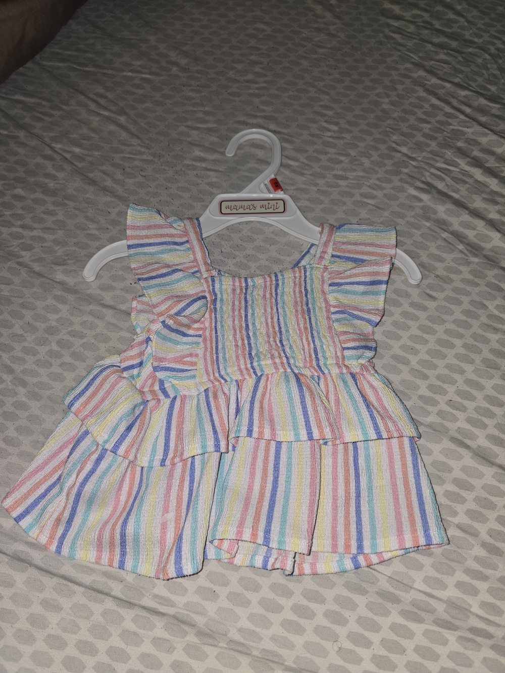 Baby Multi-Color Striped Ruffle Tank